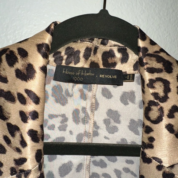 House of Harlow x Revolve *Delaney* leopard print duster jacket S - Picture 5 of 6